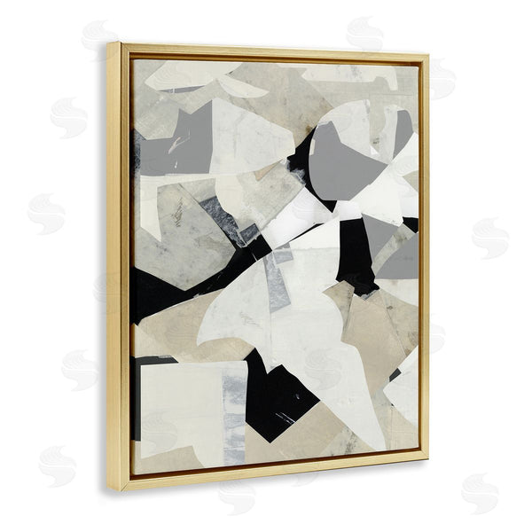 Stupell Industries Cartissi | Geometric Monochrome Falls