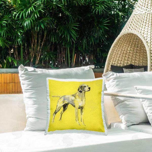 Stupell Industries Cartissi | Great Dane On Yellow Printed Throw Pillow