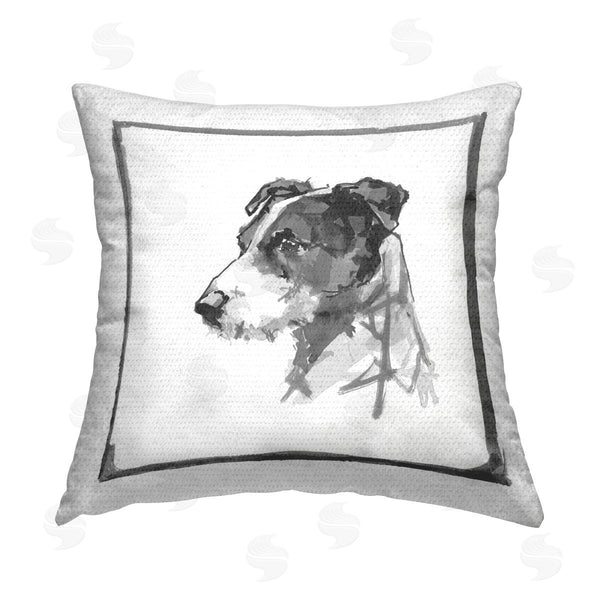 Stupell Industries Cartissi | Jack Russell Portrait Printed Throw Pillow