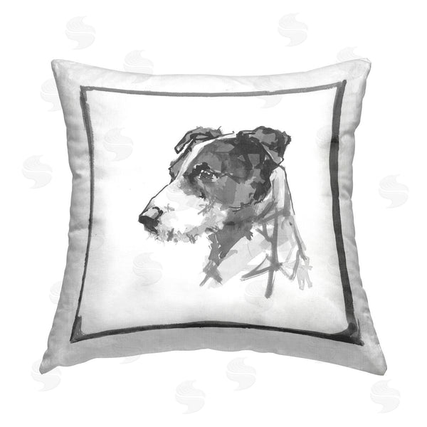 stupell industries cartissi | Jack Russell Portrait Printed Throw Pillow