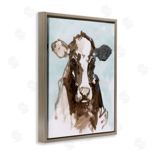 Stupell Industries Casa Cartissi | Abstract Cow On Blue
