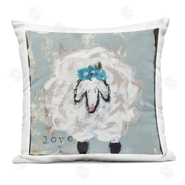 Stupell Industries Cassandra Cushman | Love Is Kind Sheep Printed Throw Pillow