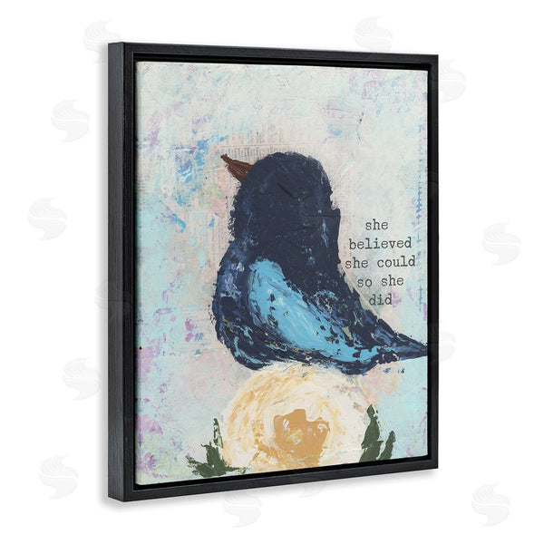 Stupell Industries Cassandra Cushman | She Believed Uplifting Bird