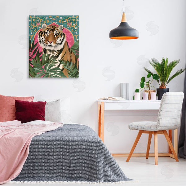 Stupell Industries Cat Thurman Designs | Arabesque Tiger & Plants Wall Art