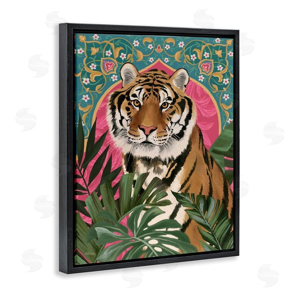 Stupell Industries Cat Thurman Designs | Arabesque Tiger & Plants Wall Art