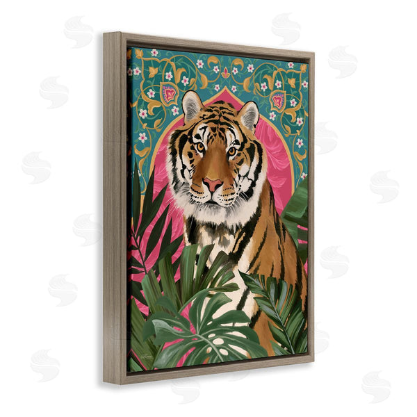 Stupell Industries Cat Thurman Designs | Arabesque Tiger & Plants Wall Art