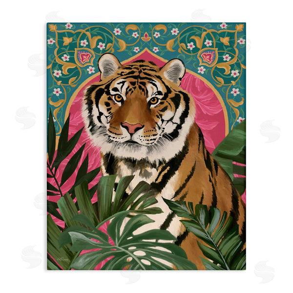 stupell industries Cat Thurman Designs | Arabesque Tiger & Plants Wall Art