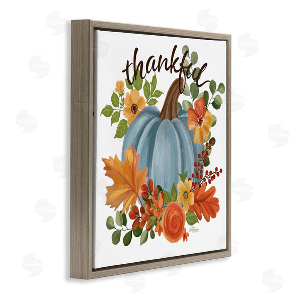 Stupell Industries Cat Thurman Designs | Autumnal Thankful Pumpkin