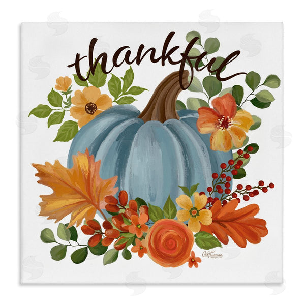 stupell industries Cat Thurman Designs | Autumnal Thankful Pumpkin