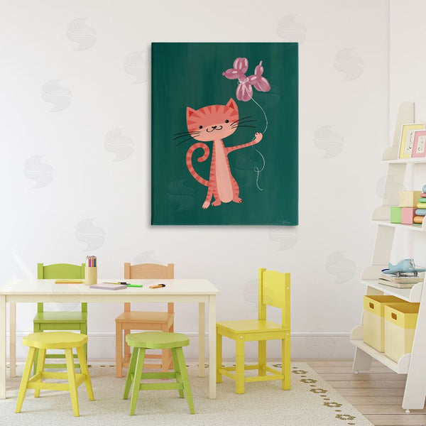 Stupell Industries Cat Thurman Designs | Balloon Buddy Cat Wall Art