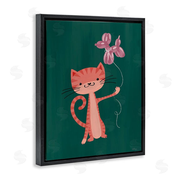 Stupell Industries Cat Thurman Designs | Balloon Buddy Cat Wall Art