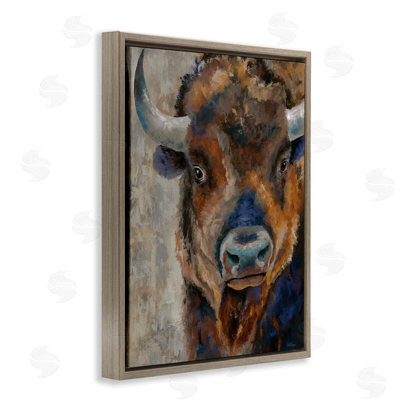 Stupell Industries Cat Thurman Designs | Bison Rustic Portrait