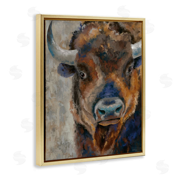 Stupell Industries Cat Thurman Designs | Bison Rustic Portrait