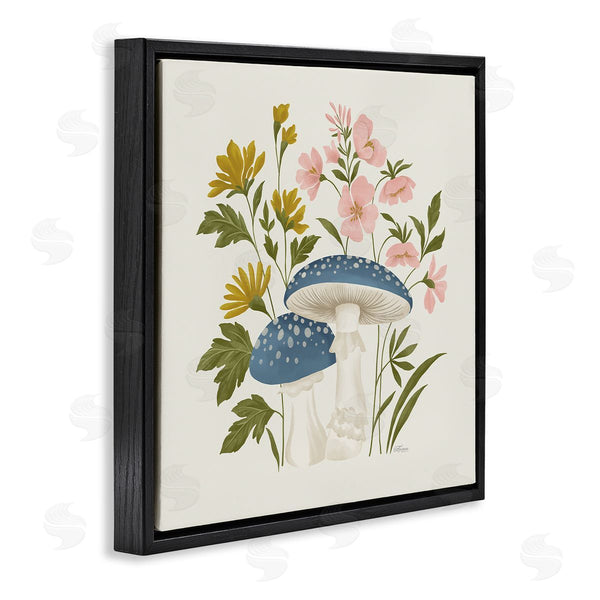 Stupell Industries Cat Thurman Designs | Blue Mushrooms & Wildflowers