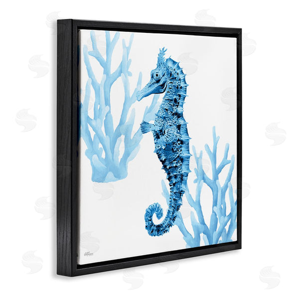 Stupell Industries Cat Thurman Designs | Blue Tone Seahorse & Coral