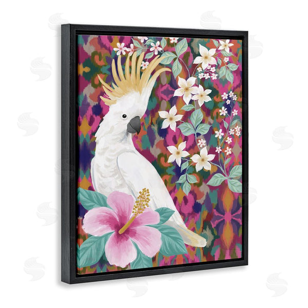 Stupell Industries Cat Thurman Designs | Cockatoo With Floral Hibiscus Wall Art