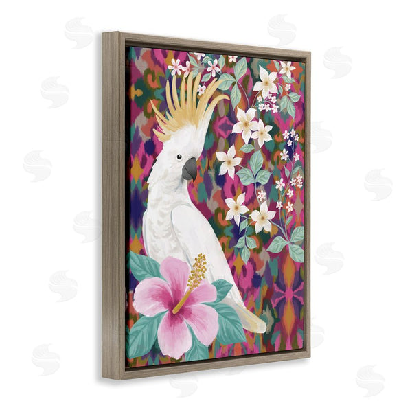 Stupell Industries Cat Thurman Designs | Cockatoo With Floral Hibiscus Wall Art