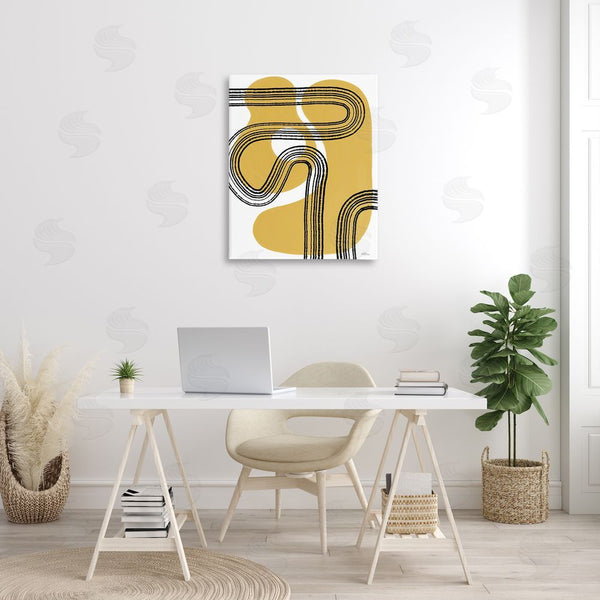 Stupell Industries Cat Thurman Designs | Curved Stripes On Shapes Wall Art