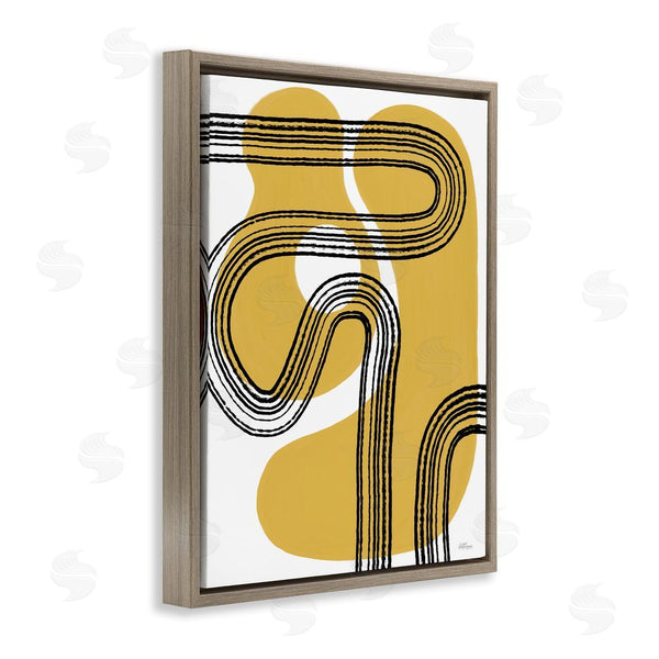Stupell Industries Cat Thurman Designs | Curved Stripes On Shapes Wall Art