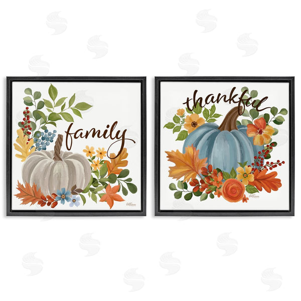 Stupell Industries Cat Thurman Designs | Family Thankful Fall Pumkin