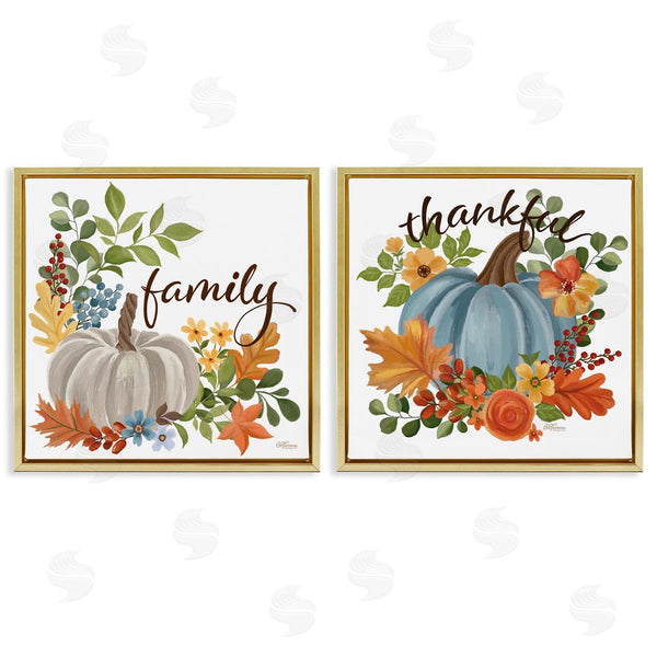 Stupell Industries Cat Thurman Designs | Family Thankful Fall Pumkin