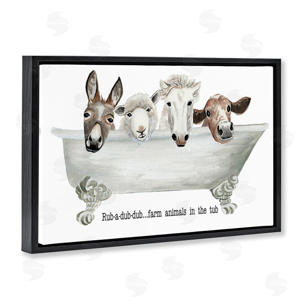 Stupell Industries Cat Thurman Designs | Farm Animals Tub Wall Art