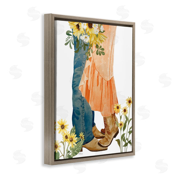 Stupell Industries Cat Thurman Designs | Floral Western Couple