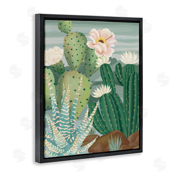 Stupell Industries Cat Thurman Designs | Green And Bloom Cacti Wall Art