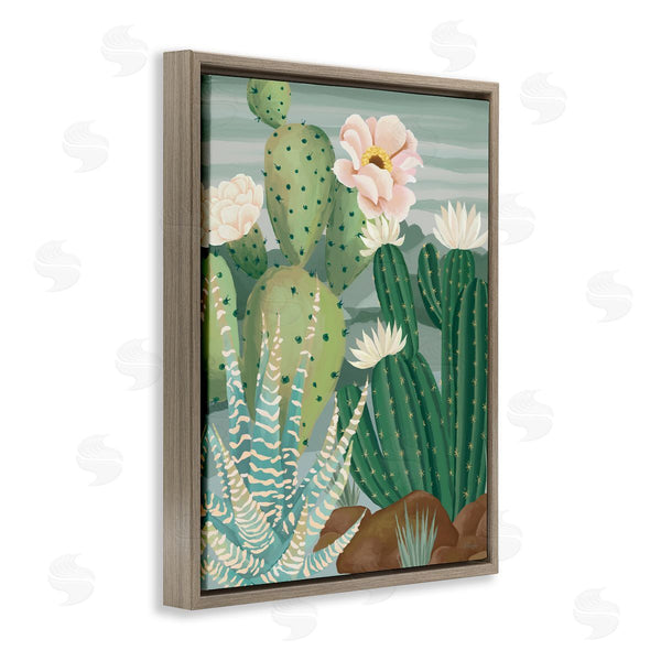 Stupell Industries Cat Thurman Designs | Green And Bloom Cacti Wall Art