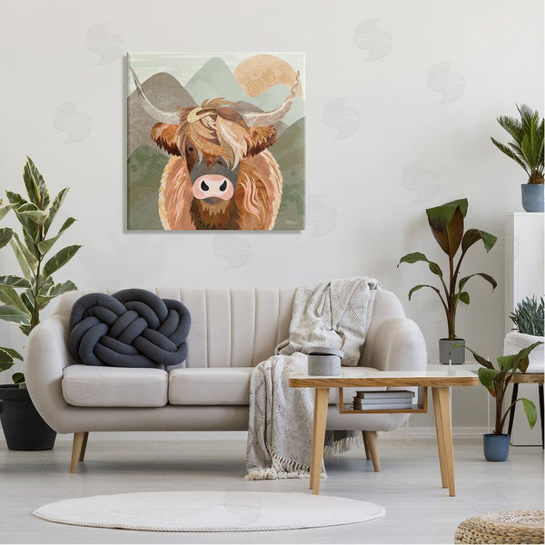 Stupell Industries Cat Thurman Designs | Highland Cattle Landscape Wall Art