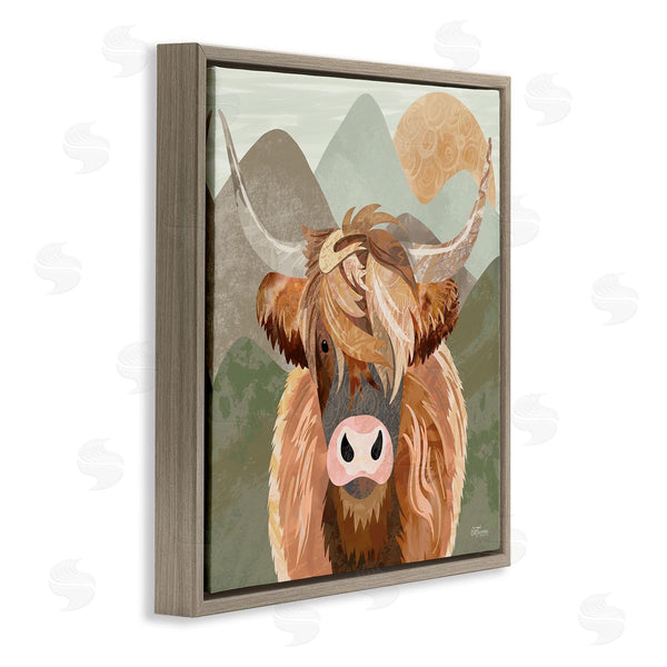 Stupell Industries Cat Thurman Designs | Highland Cattle Landscape Wall Art