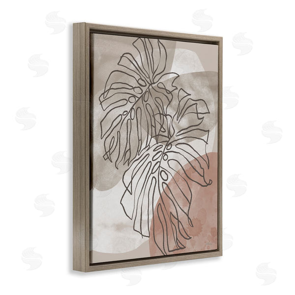 Stupell Industries Cat Thurman Designs | Leaf Outlines In Earth Tones Wall Art
