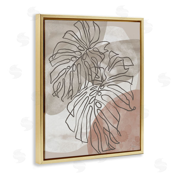Stupell Industries Cat Thurman Designs | Leaf Outlines In Earth Tones Wall Art