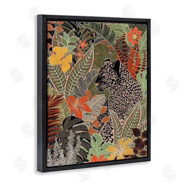 Stupell Industries Cat Thurman Designs | Leopard In Jungle Pattern