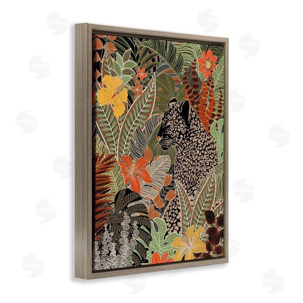 Stupell Industries Cat Thurman Designs | Leopard In Jungle Pattern