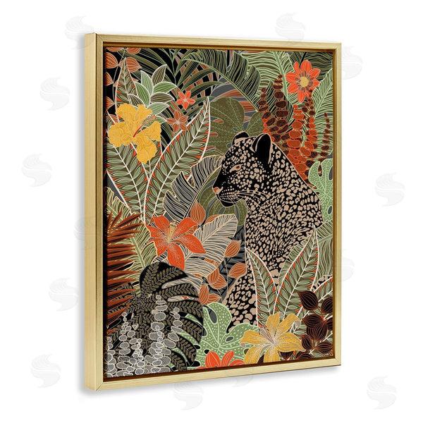 Stupell Industries Cat Thurman Designs | Leopard In Jungle Pattern