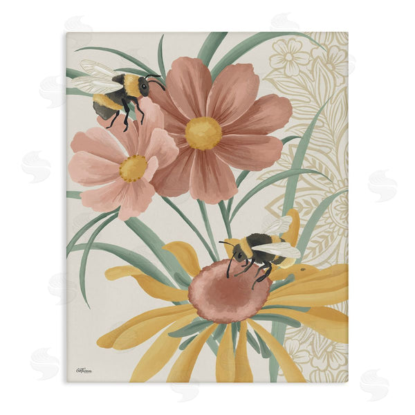 stupell industries Cat Thurman Designs | Pollinating Bumble Bees