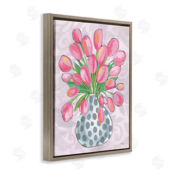 Stupell Industries Cat Thurman Designs | Round Pink Tulips Wall Art