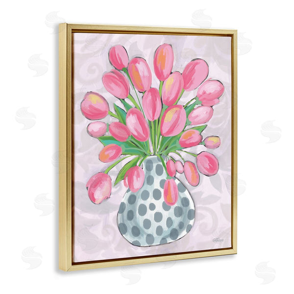 Stupell Industries Cat Thurman Designs | Round Pink Tulips Wall Art