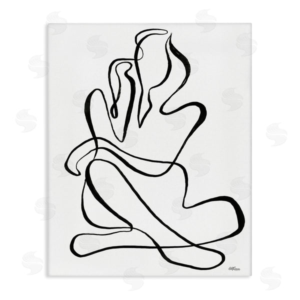 stupell industries Cat Thurman Designs | Sitting Nude Line Doodle