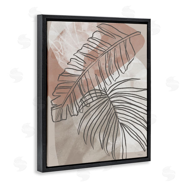 Stupell Industries Cat Thurman Designs | Tropical Earth Tone Leaves