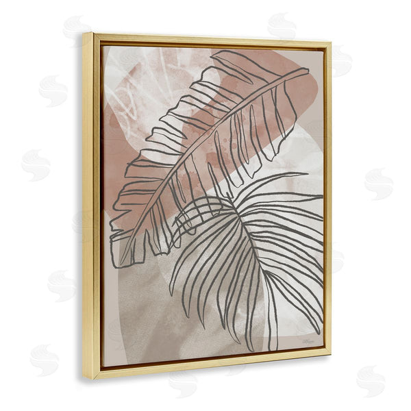 Stupell Industries Cat Thurman Designs | Tropical Earth Tone Leaves