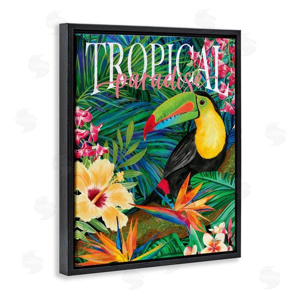 Stupell Industries Cat Thurman Designs | Tropical Paradise Toucan Wall Art
