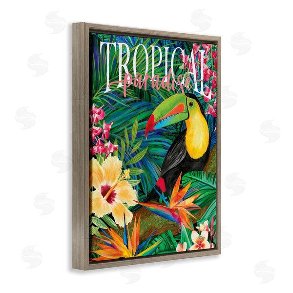 Stupell Industries Cat Thurman Designs | Tropical Paradise Toucan Wall Art