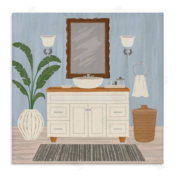 stupell industries Cat Thurman Designs | Unwind and Refresh Bath Sink Wall Art