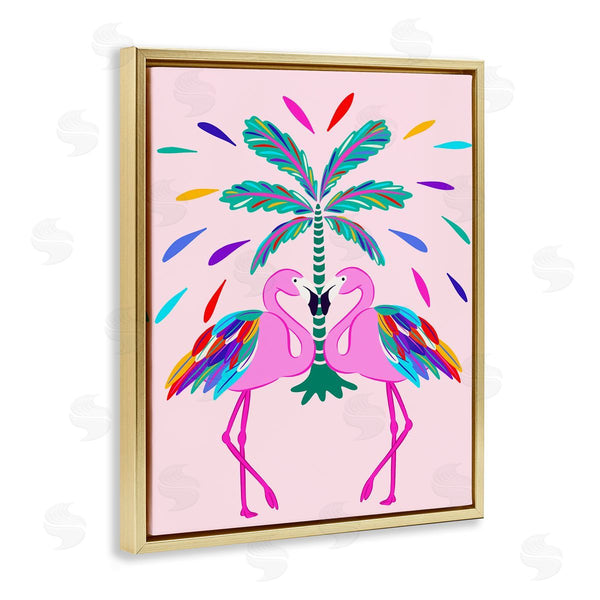 Stupell Industries Catalina Aguirre | Mirrored Flamingos Flair Wall Art