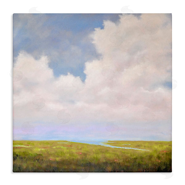 stupell industries Catherine Andersen | Cloudy Countryside Bay Inlet Stream Wall Art