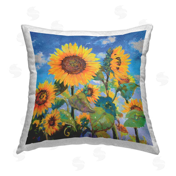 Stupell Industries Catherine Elliot | Lost Acres Sunflowers Printed Throw Pillow