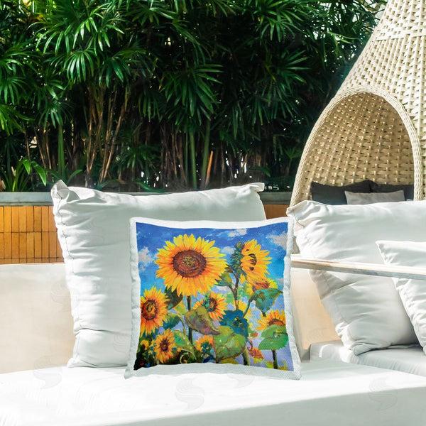 Stupell Industries Catherine Elliot | Lost Acres Sunflowers Printed Throw Pillow