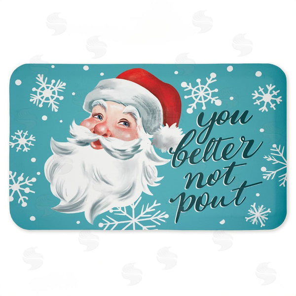 stupell industries Caverly Smith | Better Not Pout Antique Santa Anti-Fatigue Mat